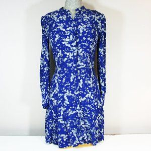 H&M Blue Button Down Dress Boho Style